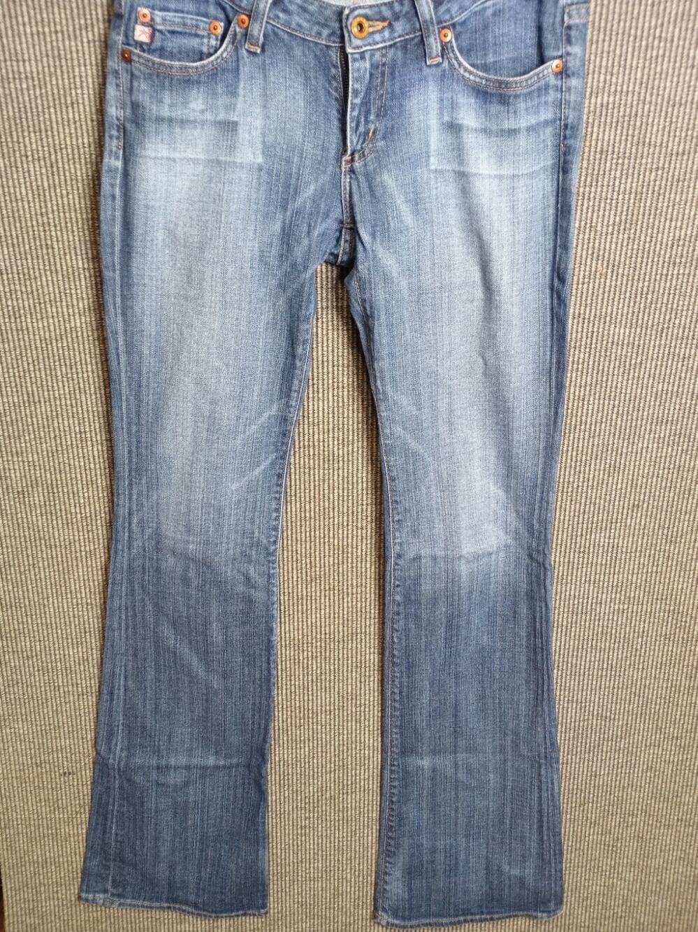 Big Star Sweet Low Boot Jeans 27x36 Vertical Whiskering Lines
